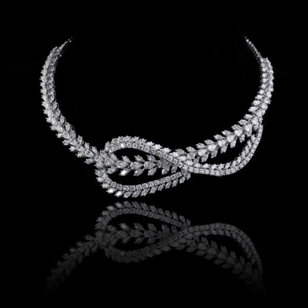 Round & Marquise Diamond Necklace